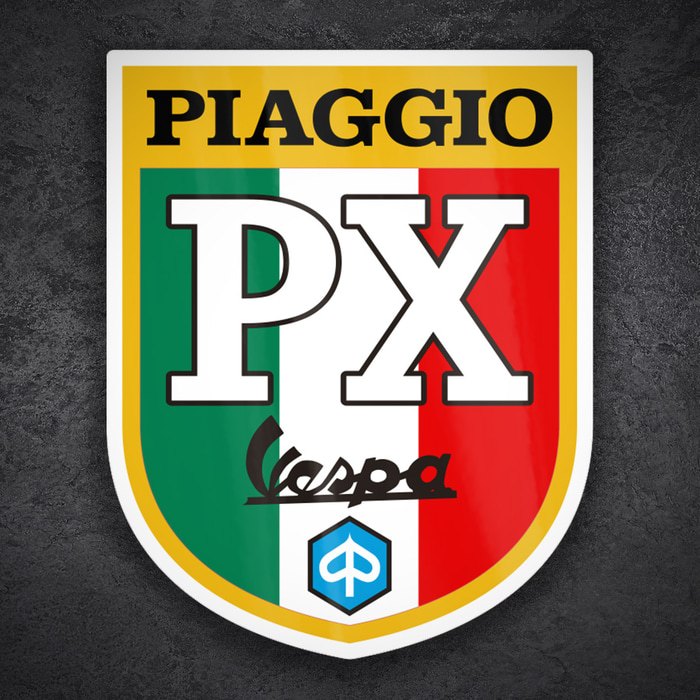 Pegatinas: Escudo Vespa PX Italia Piaggio Clásico