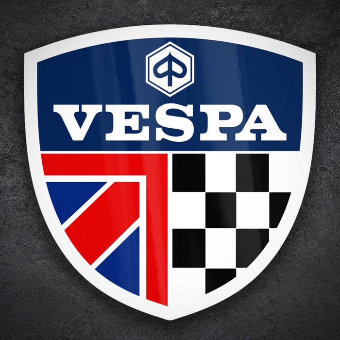Pegatinas: Emblema Vespa Reino Unido Racing