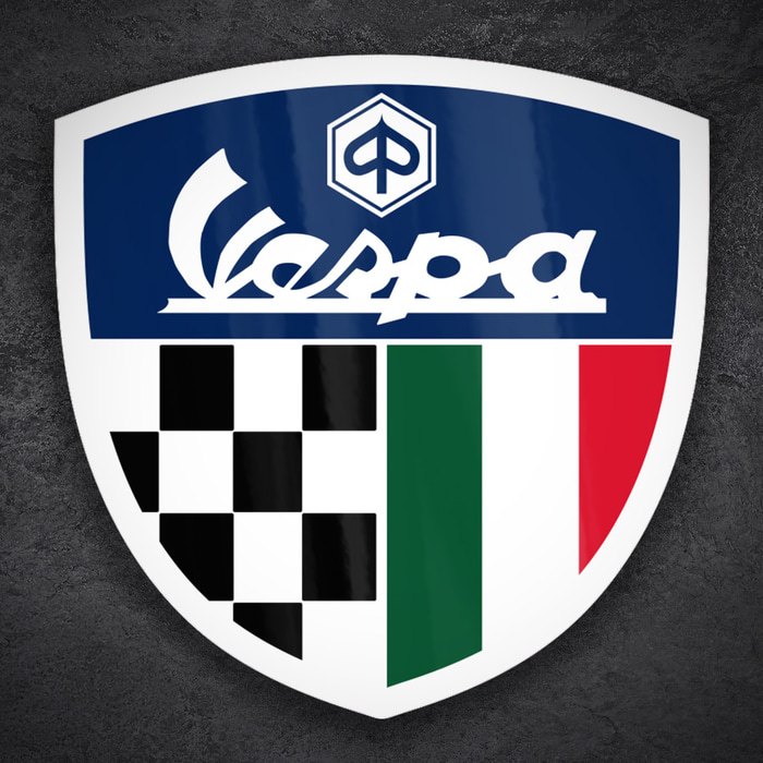 Pegatinas: Emblema Vespa Italia Racing
