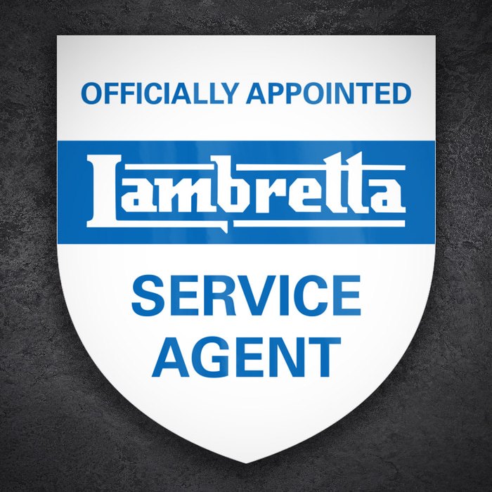 Pegatinas: Emblema Lambretta Agente de Servicio Oficial