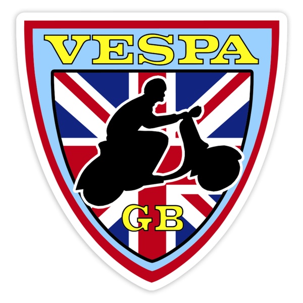 Pegatinas: Escudo Vespa GB bandera Reino Unido