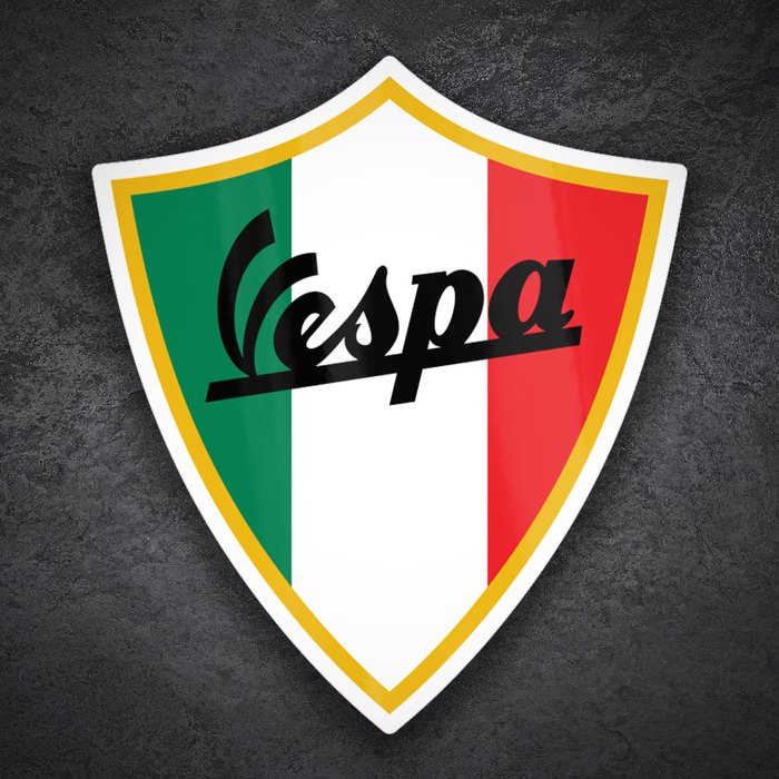 Pegatinas: Escudo Vespa bandera Italia
