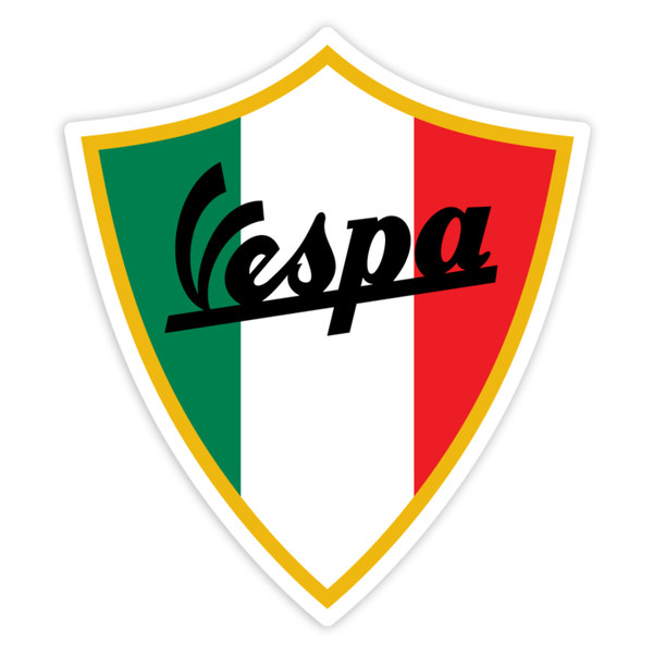 Pegatinas: Escudo Vespa bandera Italia