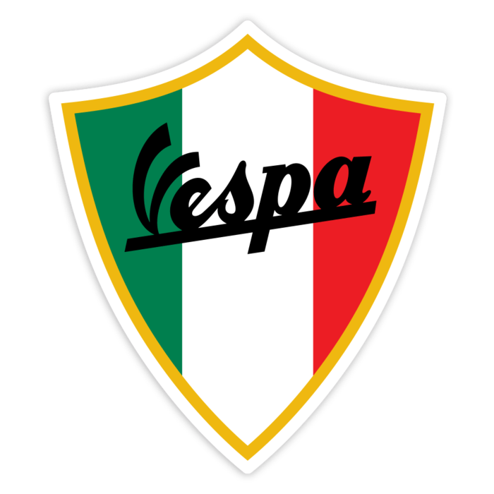 Pegatinas: Escudo Vespa bandera Italia