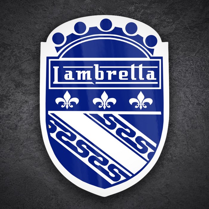 Pegatinas: Escudo heráldico Lambretta azul