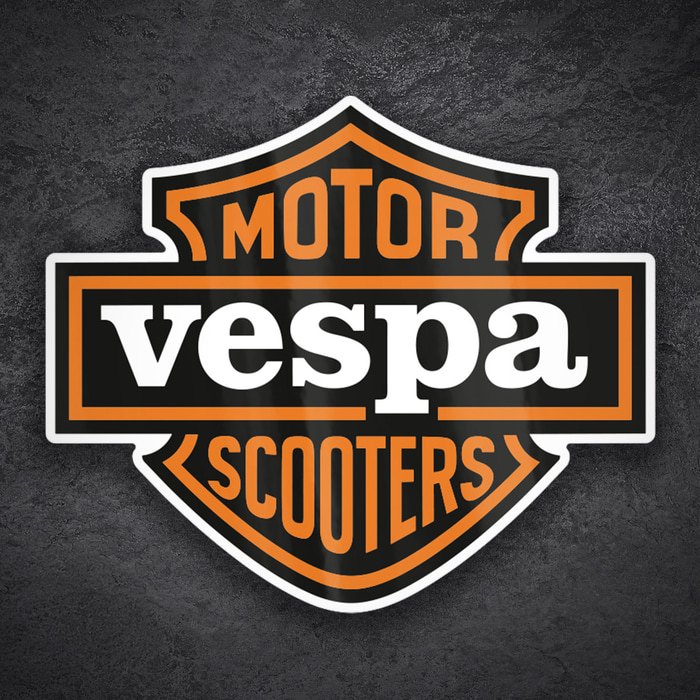 Pegatinas: Emblema Vespa estilo custom