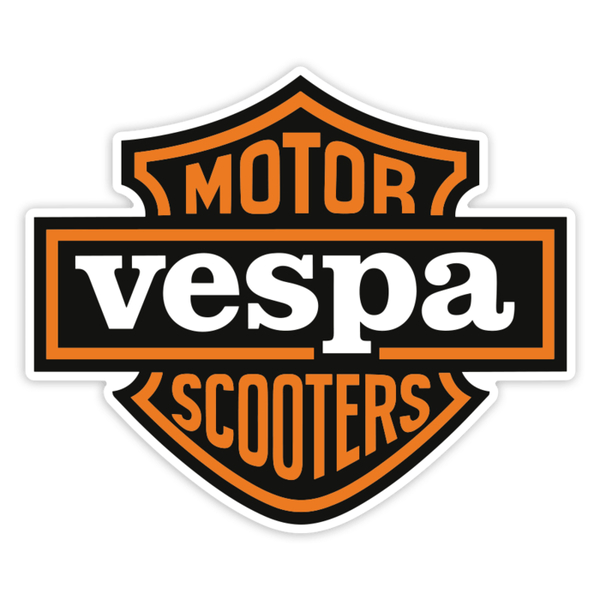 Pegatinas: Emblema Vespa estilo custom