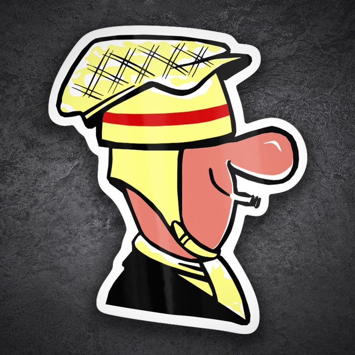 Pegatinas: El Scooterista Clásico