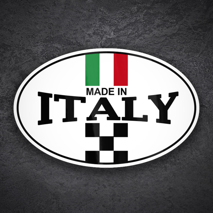 Pegatinas: Made in Italy bandera cuadros