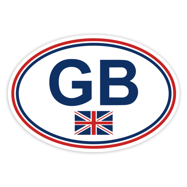 Pegatinas: GB bandera Reino Unido ovalado