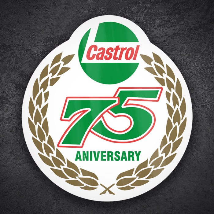 Pegatinas: Castrol 75 aniversario corona