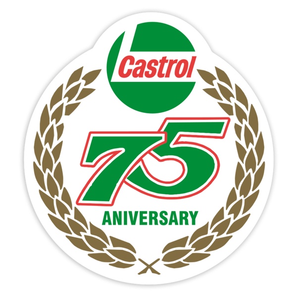 Pegatinas: Castrol 75 aniversario corona