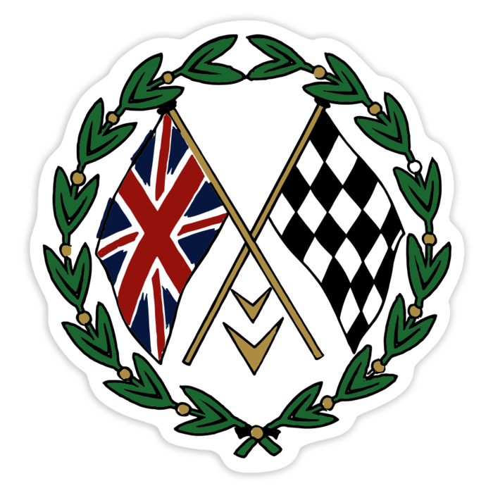 Pegatinas: Bandera GB cuadros corona