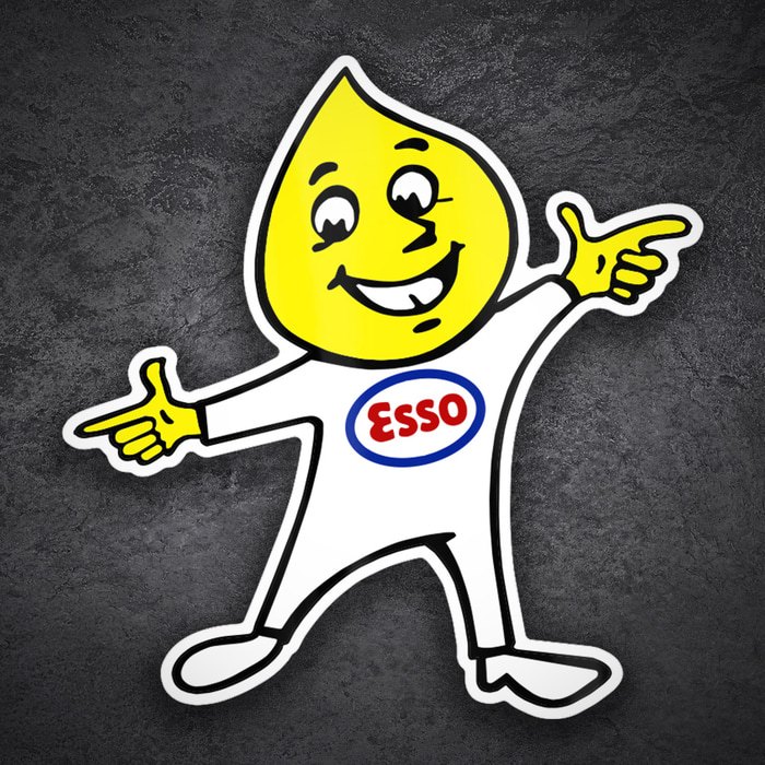 Pegatinas: Esso gota señalando