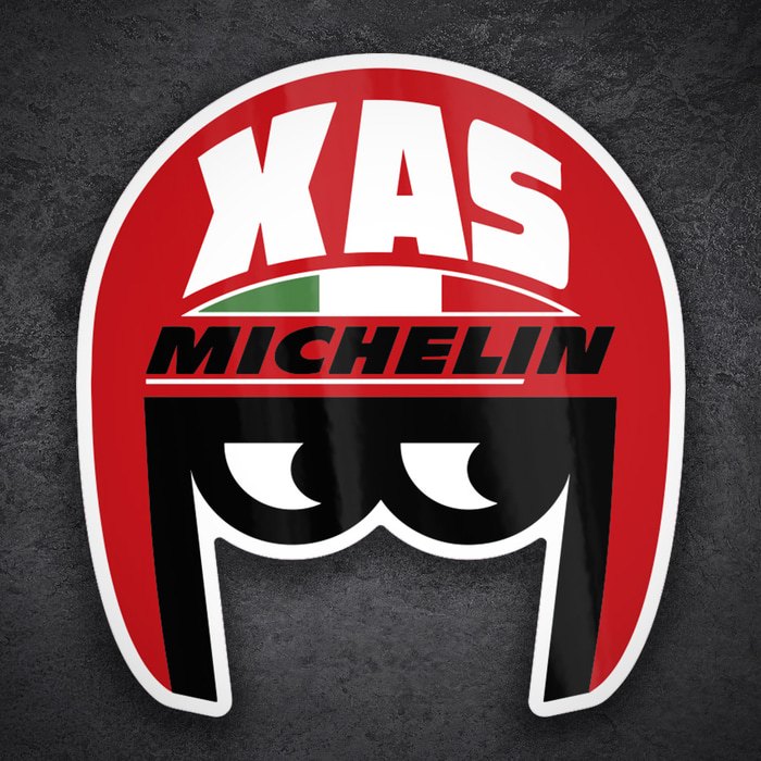 Pegatinas: XAS Michelin Casco Retro