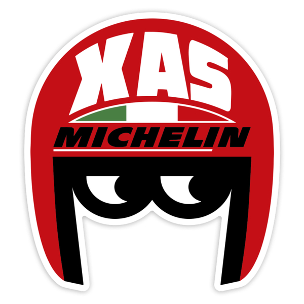 Pegatinas: XAS Michelin Casco Retro