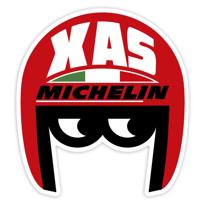 Pegatinas: XAS Michelin Casco Retro