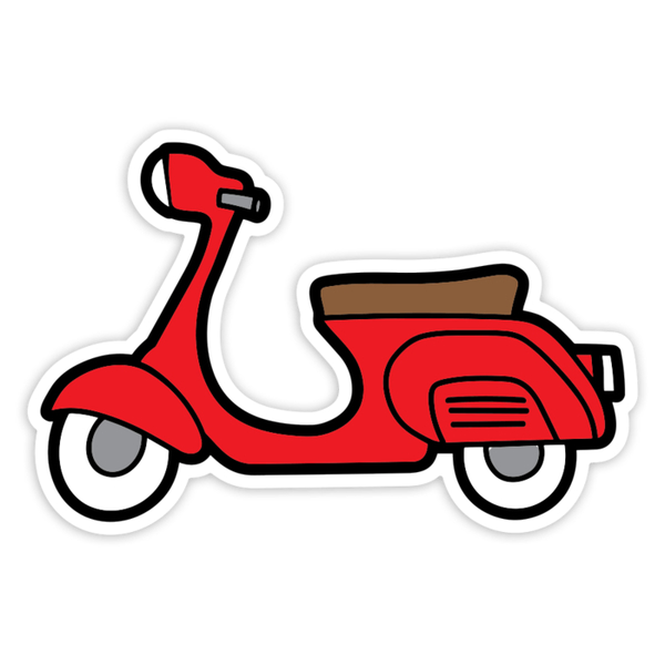 Pegatinas: Vespa Roja Simple