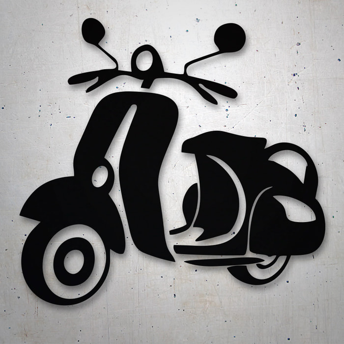 Pegatinas: Silueta Clásica Scooter Vespa