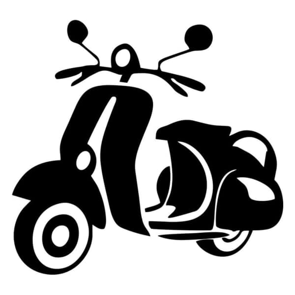 Pegatinas: Silueta Clásica Scooter Vespa