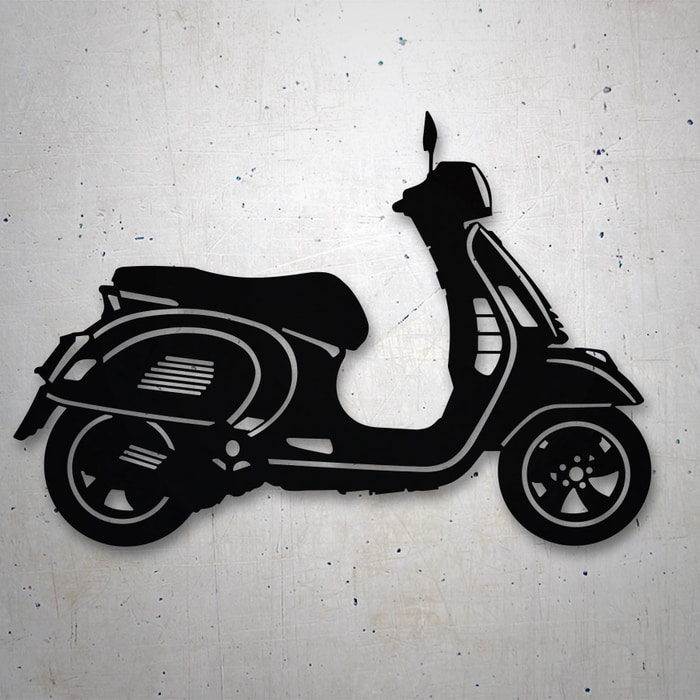 Pegatinas: Silueta Scooter Vespa Moderna