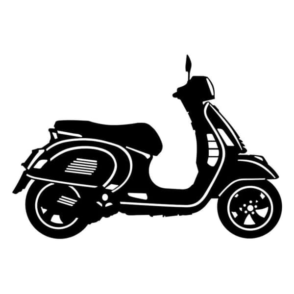 Pegatinas: Silueta Scooter Vespa Moderna