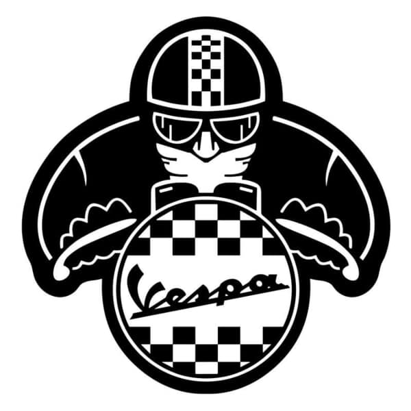 Pegatinas: Piloto Vespa Retro Competición