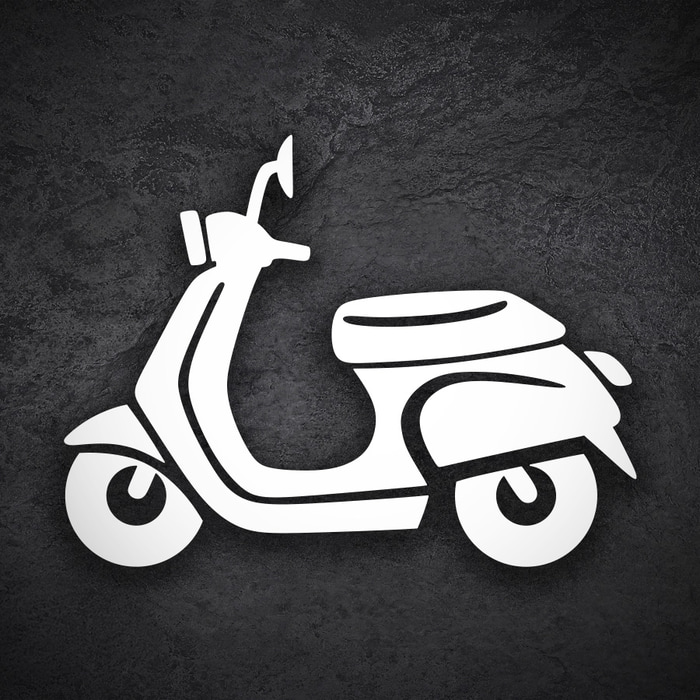 Pegatinas: Silueta Scooter Clásica