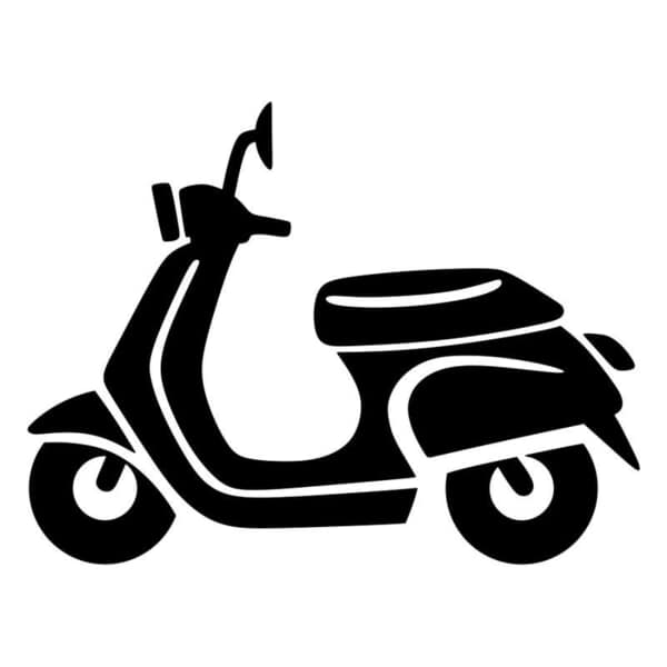 Pegatinas: Silueta Scooter Clásica