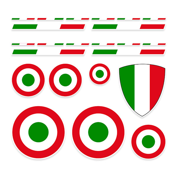 Pegatinas: Vespa Banderas y Escudos Italia