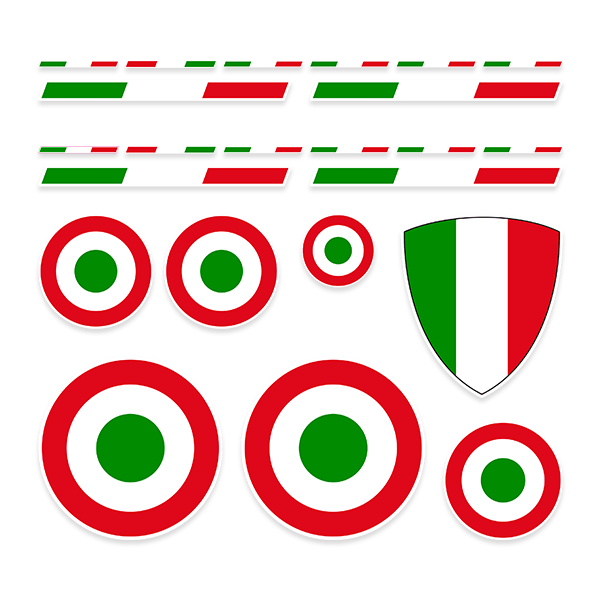 Pegatinas: Vespa Banderas Italia