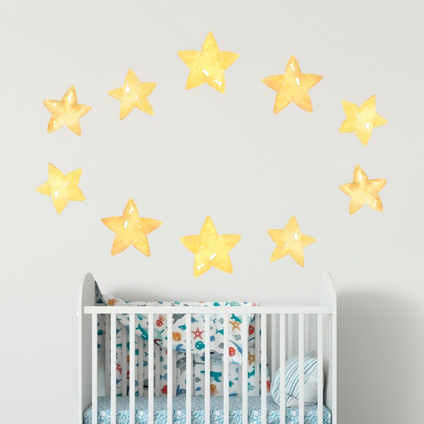 Vinilos Infantiles: Kit de estrellas de acuarela