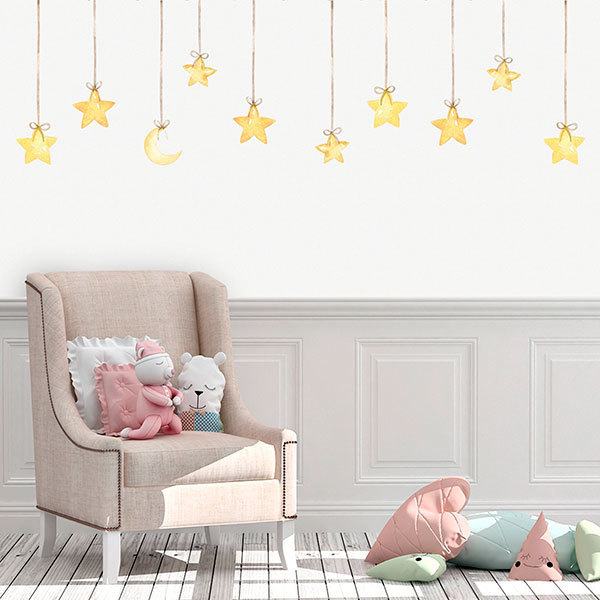 Vinilos Infantiles: Estrellas colgantes