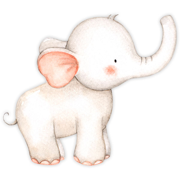 Vinilos Infantiles: Elefante de acuarela