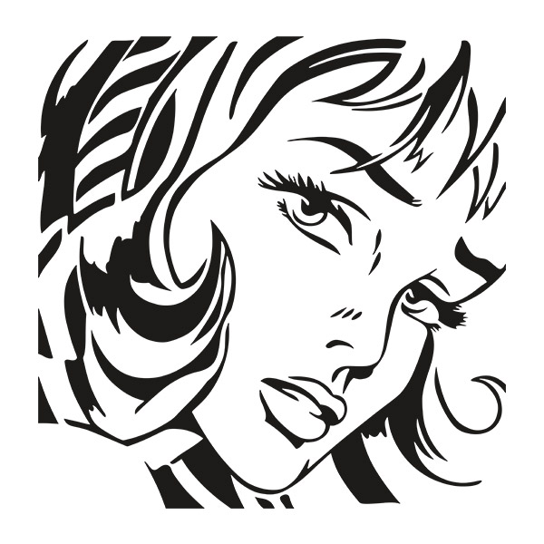 Vinilos Decorativos: Chica con cinta de pelo
