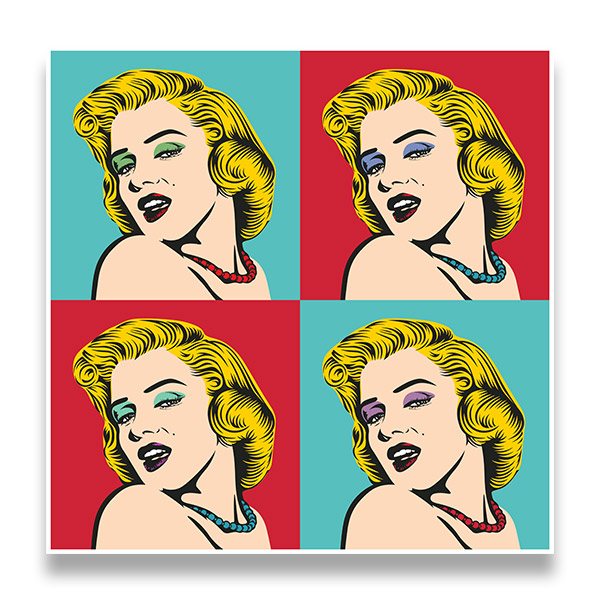Pegatinas: Retrato Marilyn Warhol
