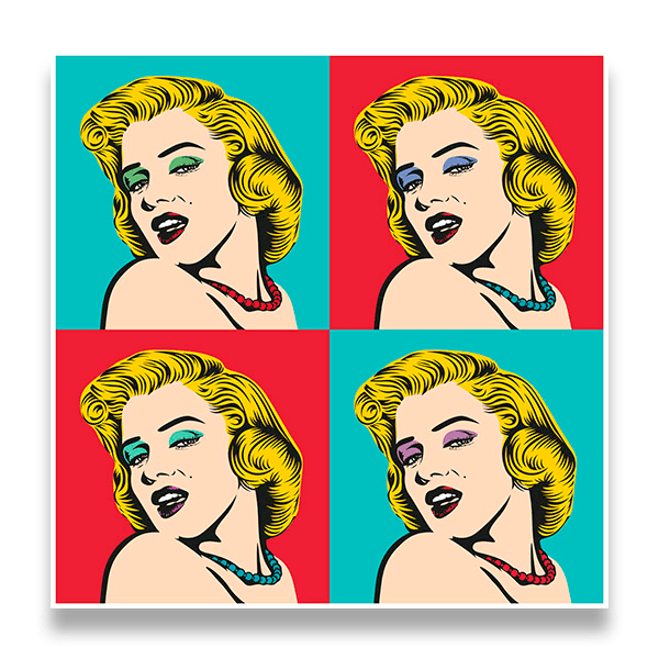 Pegatinas: Retrato Marilyn Warhol 0