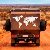 Vinilos autocaravanas: Silueta Mapa Mundi Low 14