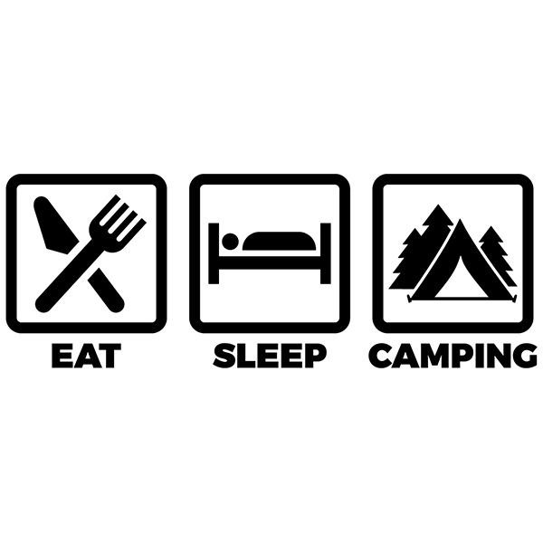 Pegatinas: Iconos Camping