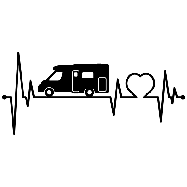 Pegatinas: Autocaravana Electrocardiograma