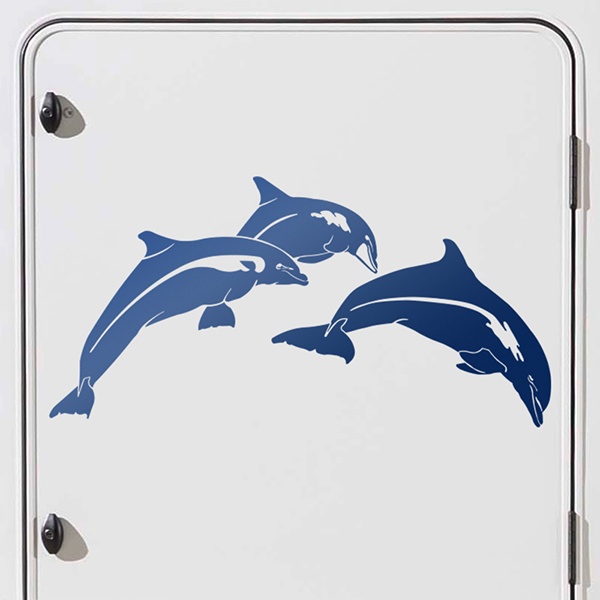 Vinilos autocaravanas: Delfines saltando