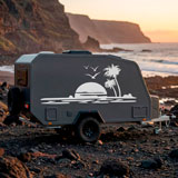 Vinilos autocaravanas: Playa para&iacute;so 12