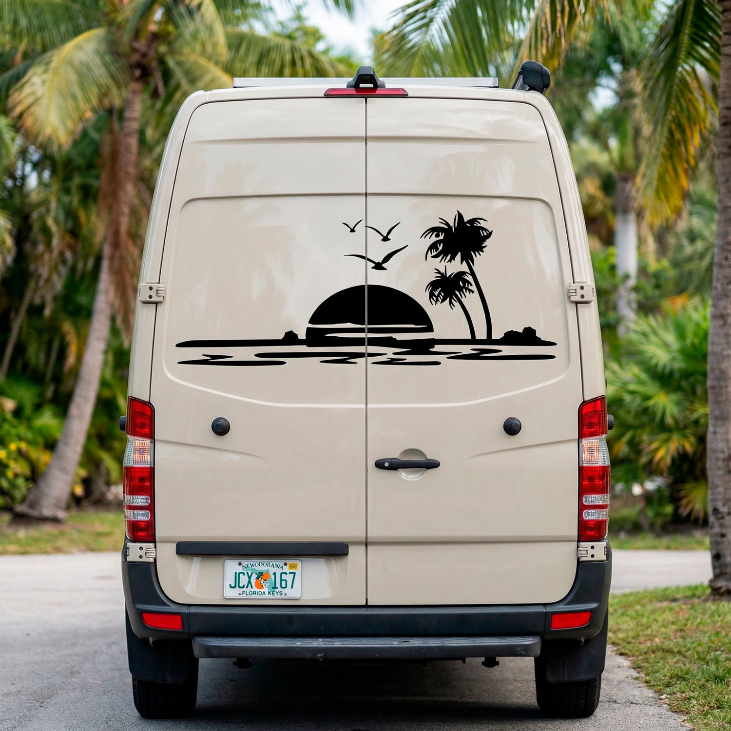 Vinilos autocaravanas: Playa para&iacute;so