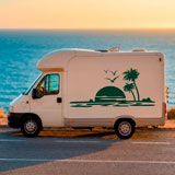 Vinilos autocaravanas: Playa para&iacute;so 6