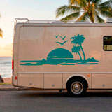Vinilos autocaravanas: Playa para&iacute;so 9