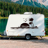 Vinilos autocaravanas: Playa para&iacute;so 10