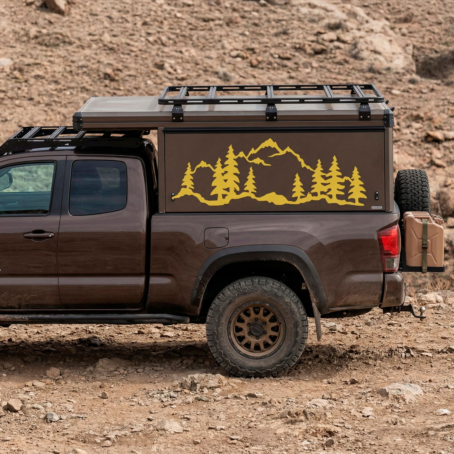 Vinilos autocaravanas: Bosque de monta&ntilde;a