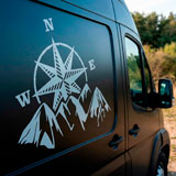 Vinilos autocaravanas: Rosa de los vientos en la monta&ntilde;a 2