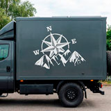 Vinilos autocaravanas: Rosa de los vientos en la monta&ntilde;a 9