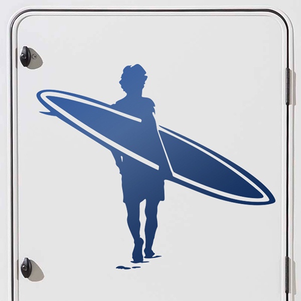 Pegatinas: Surfero por la playa